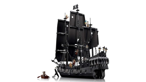 Black pirate ship building - pirate,
