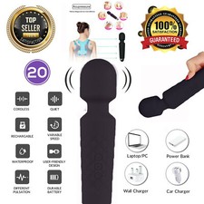 USB Rechargeable Handheld Wand Massager - Full Body for Men & Women (UK Stock)