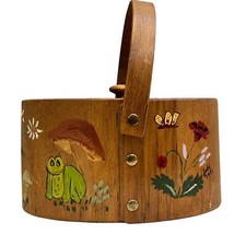 1970s bentwood box with handle - 1970s,