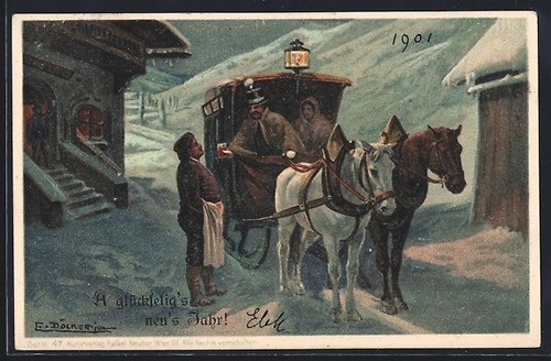 Artist postcard döcker - e.,