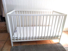 Ikea Gulliver Cot bed with mattress, sheet, protector ,blanket. COLLECT B14.