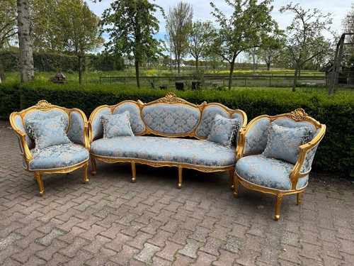 Sofa set french - sofa, gold