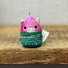 Squishmallow Squishville - Lola Unicorn Mini Christmas Soft Toy Retired