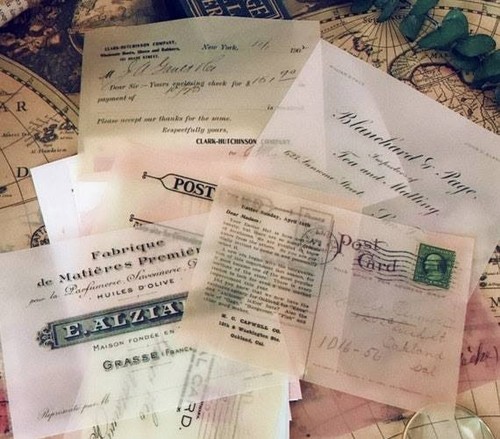 Vintage style french postal - style,