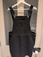 Black Dungaree Dress Size 18