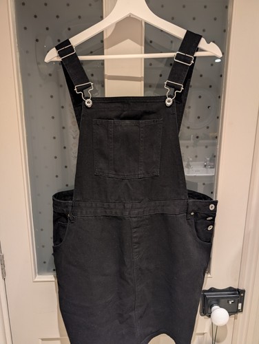 Black dungaree dress size - size, 18