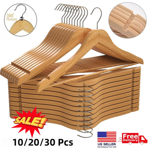 Wooden hangers pack 10 - wooden,