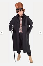 Boys Costume Inverness Steampunk Highwayman Coat - Size 12-14