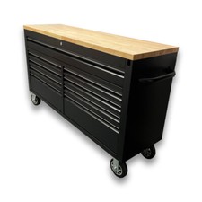Black powder coated steel - 61",