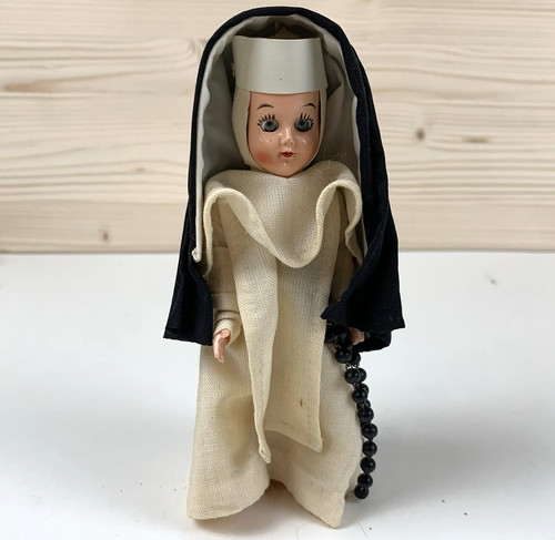 Vintage standing nun - standing, doll