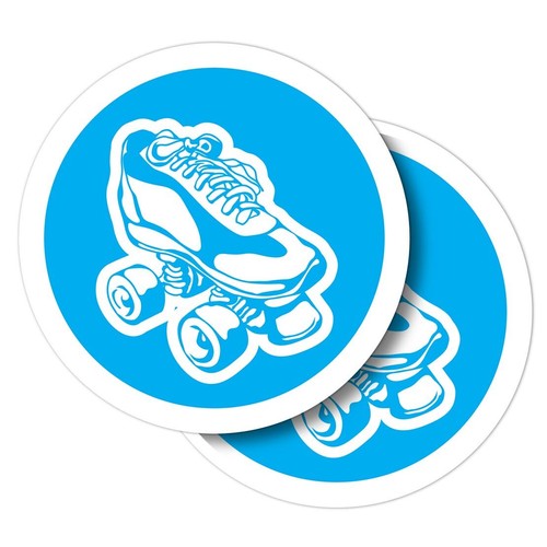 Vinyl stickers retro roller - 2x,