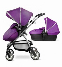 Silver Cross Wayfarer Pram with Carrycot & Pushchair Inc Rain cover (Purple)