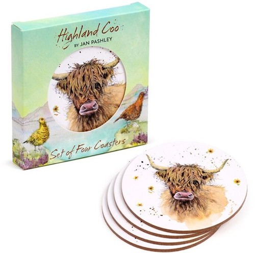 Set highland coo cow - highland,