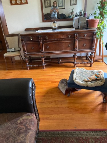 Antique jacobean oak buffet