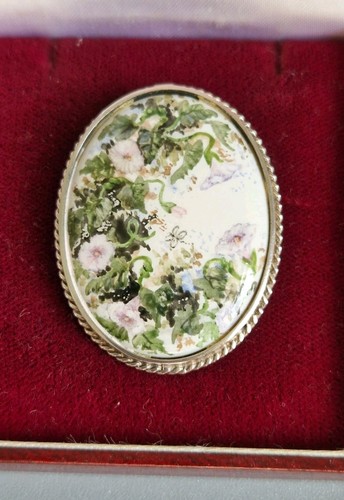 Vintage handpainted flowers - flowers, on
