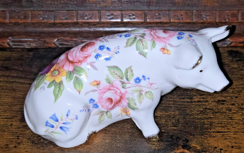 Vintage fenton porcelain pig - vintage,