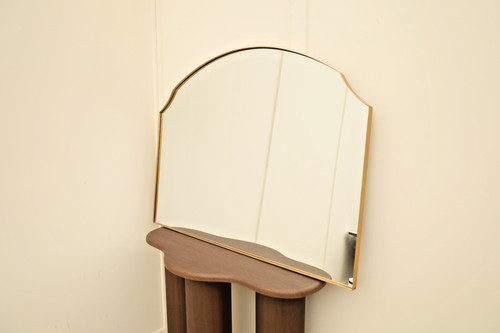 Gold arched over mantle - gold,