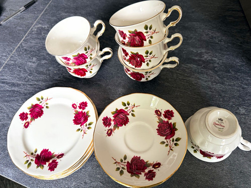 Queen anne bone china floral - queen,