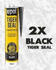 2 x Upol Tiger Seal Black Adhesive Sealant Black 310ML 1 WEEK SPECIAL OFFER !!