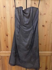 Gorgeous Black Silk Beaded Cocktail Dress 10, Pearce Fionda Debenhams