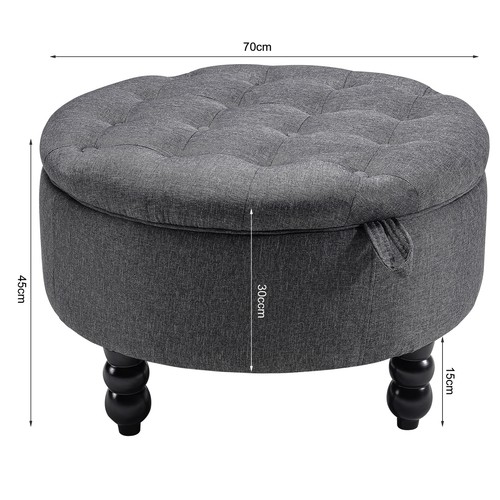 Linen padded chesterfield - padded,