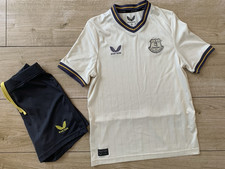 Child's CASTORE EVERTON Away SHIRT KIT SHORTS (age10-11)