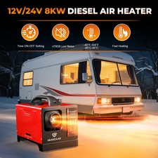 8KW 12V/24V/240V Diesel Air Heater w/LCD Bluetooth App Boat RV Camper Upgraded