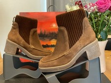 Woman’s White Stuff brown suede knitted crepe Ankle Boots uk8 pull on cost£99?