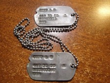 WW2 Era USN Notched Dog Tags
