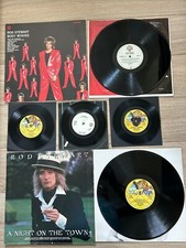 ROD STEWART - BODY WISHES, A Night ON THE TOWN -2 vinyl LPs And 3 Singles