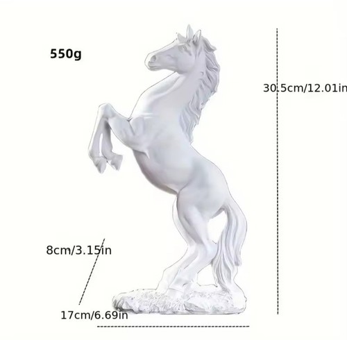 Resin statue golden white - resin,
