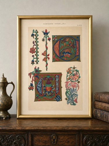 1860 antique chromolithograph - antique,