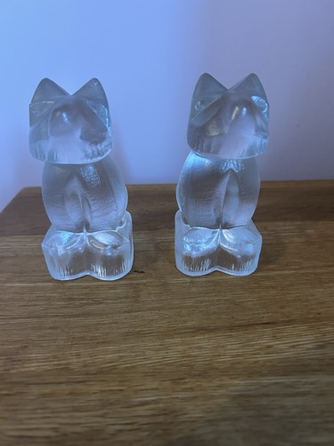 Vintage goebel frosted dogs - 2x,