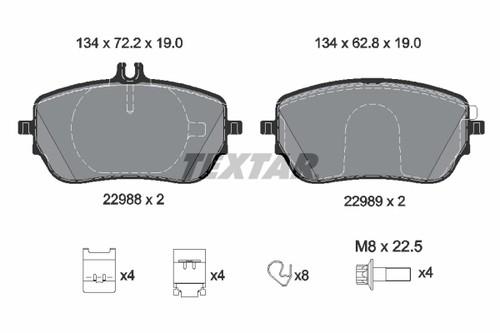 Front brake pad set disc - disc,