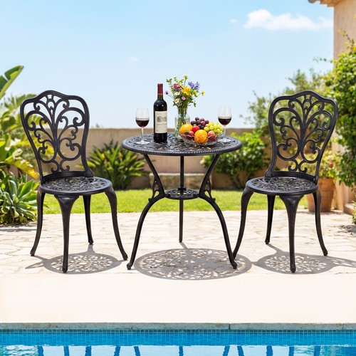 Weather cast aluminum table - weather,