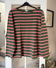 Joules Harbour Breton Top / Jumper Size 24 - Green Red Pink Stripe Christmas Elf