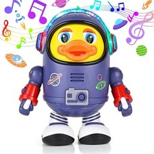 Musical Space Baby Duck Toy Dancing Robot Lights Sound Interactive Child Gift