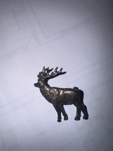 Vintage stag deer brooch pin - brooch,