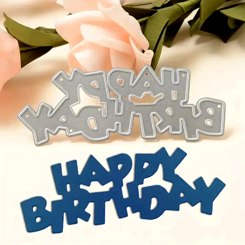Happy birthday metal cutting - happy,