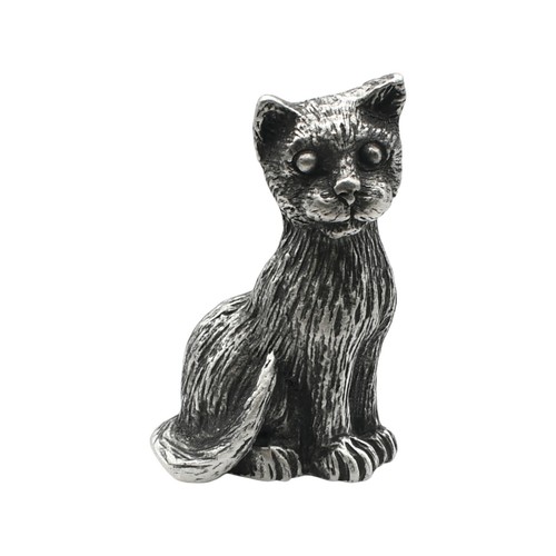 English made pewter large cat - made,