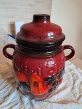 Vintage West German Rumtopf Jar - Red