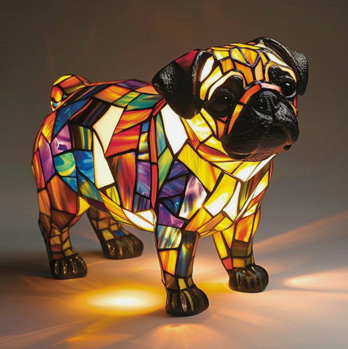 New resin pug - resin, dog