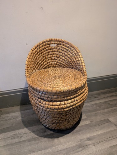 Basket chair seat with storage - chair,