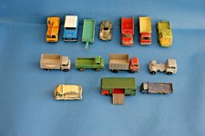 THIRTEEN MATCHBOX COMMERCIAL VEHICLES PLUS ONE HUSKY LAND ROVER - PLAYWORN