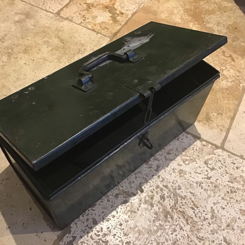 Vintage steel chest tool box - steel,