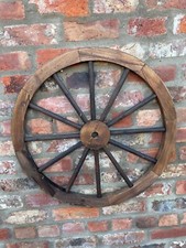 Garden Wooden Wagon Wheel Decorative Rustic Wall Ornament Cart Wheel Medium