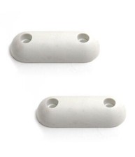 2x White Oval Toilet Seat Buffers Bumpers Pads 60x22x12mm Replacement