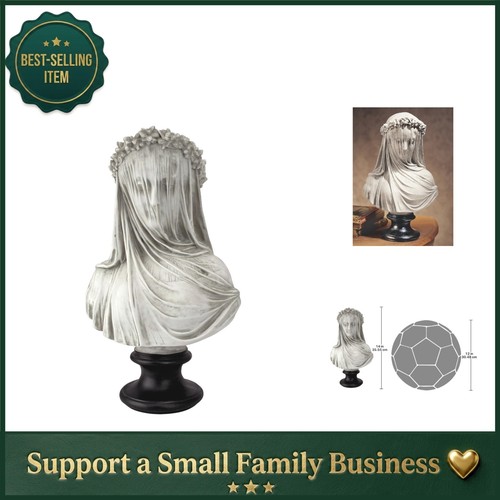 White sculptural bust - white,