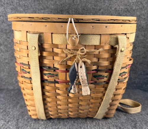 Vintage woven fishing - woven, creel