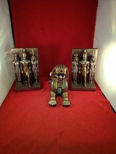 Ancient Egyptian Triad Statue King Menkaure Gods Isis Amun Hathor + Sphinx 